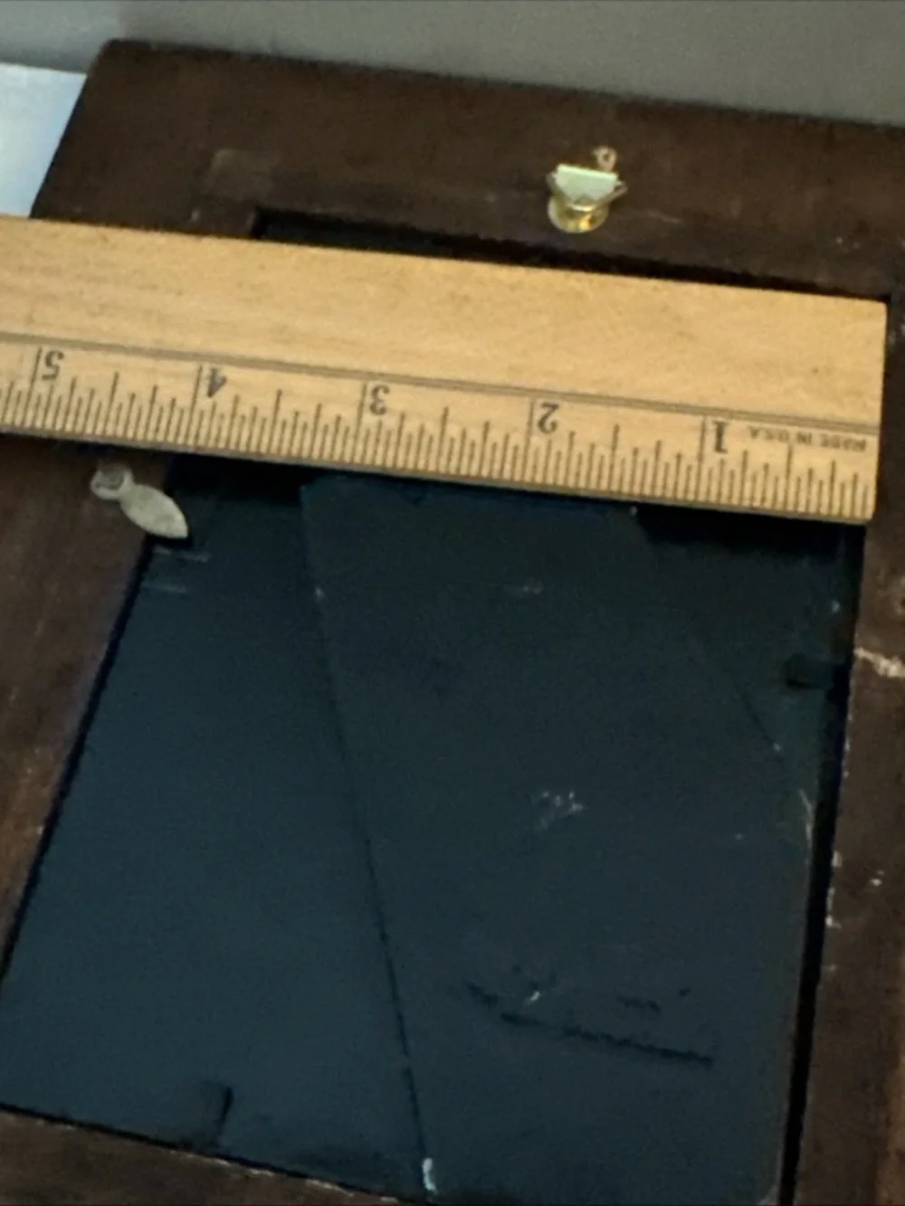 UNIQUE VINTAGE PICTURE FRAME w/Reverse Painting on GLASS 3.5X5 - Picture 8 of 11